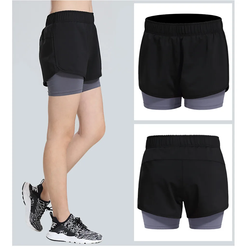 

Women's Casual Cotton Running Shorts Yoga Jogging Anti-lighting Hot sports leggings fitness