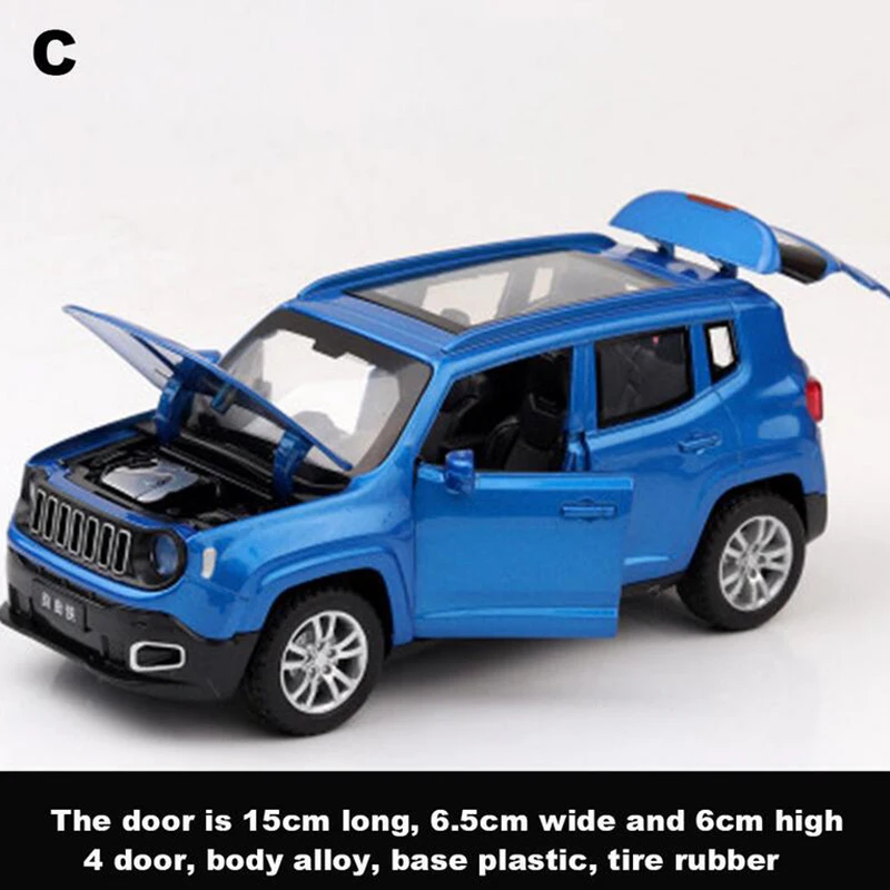 1/32 Jeep Renegade SUV литая модель автомобиля со звуком и светильник Модель автомобиля игрушка машинки коллекция детских игрушек