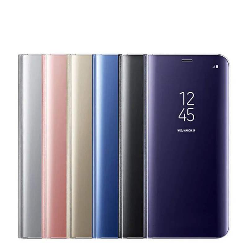 Marjay Флип Стенд Зеркало чехол для samsung Galaxy S8 S9 плюс Чехол телефона Clear View Cover S6 S7 note 8 9