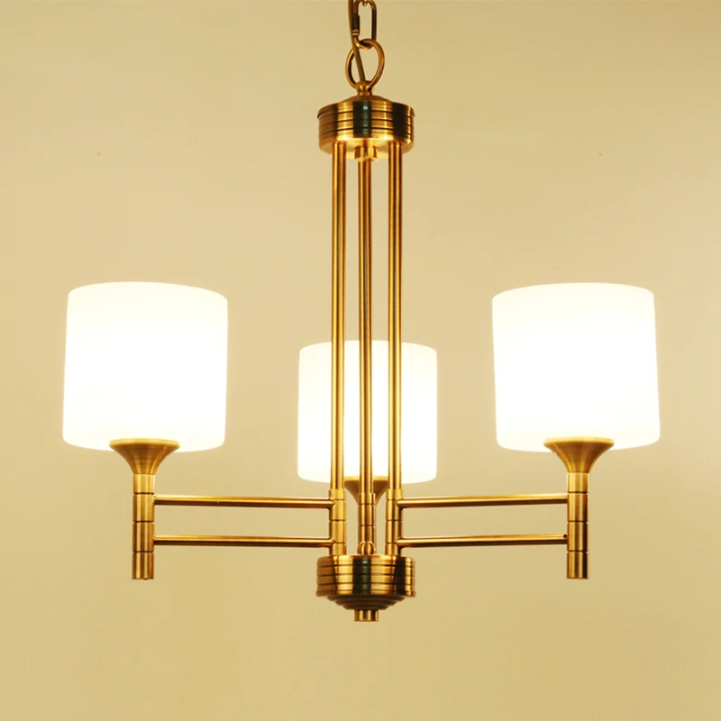 Creative Copper Chandelier retro personality 8 arm glass lampshade Luxury Suspendsion light Fixtures E14 lamp white AC220V 110V | Лампы и