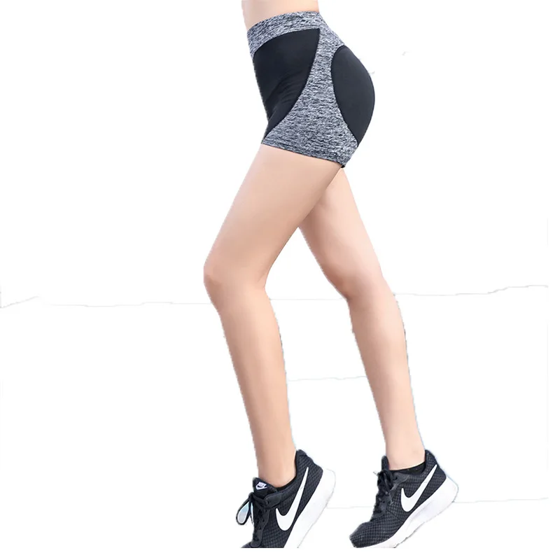 Персиковые шорты для занятий спортом фитнесом сексуальные однотонные четыре