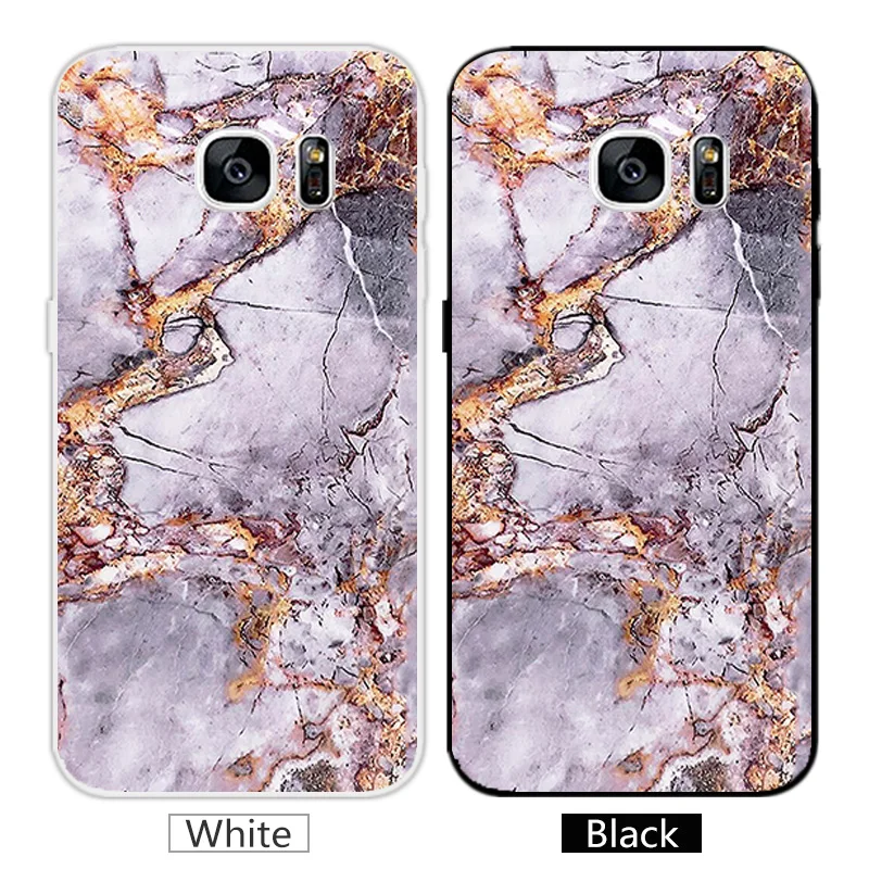 Case For Samsung Galaxy S7 Soft TPU Ultrathin Silicone Gel Black Back Matte Cover S 7 G930 Marb Phone Cases |