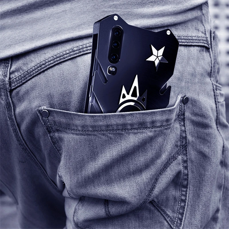 Роскошный бронированный металлический алюминиевый прочный Чехол Бампер для Huawei