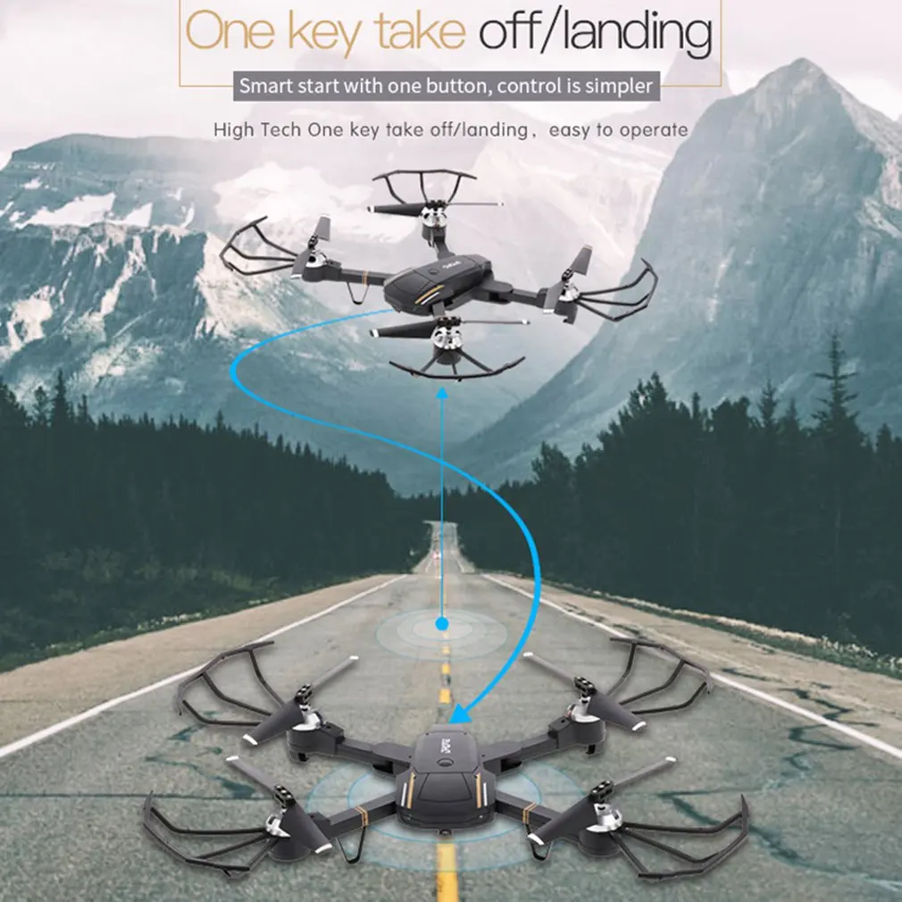 GW58 складной Дрон с камерой HD 2MP FPV Wi-Fi высота удержания антенна видео селфи RC Квадрокоптер вертолет детская игрушка VS SG106 E58