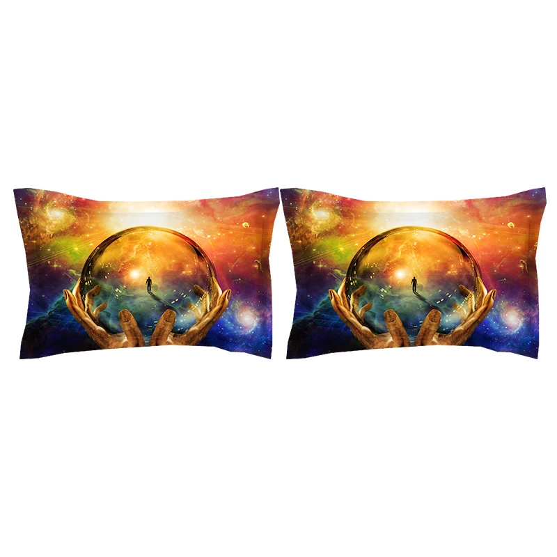 Free shipping novelty gift unniverse galaxy globe stars pattern Quilt duvet Cover with 2 pillowcase set for Twin full Queen King | Дом и сад