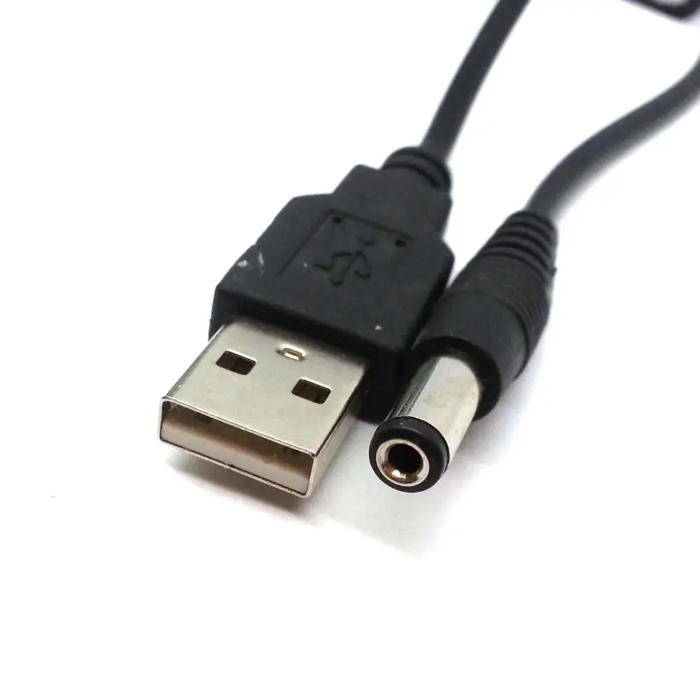 

100pcies/lot USB 2.0 A TYPE MALE TO 5.5mm 2.1mm DC power Plug Barrel Connector 5v 1A cable 80cm
