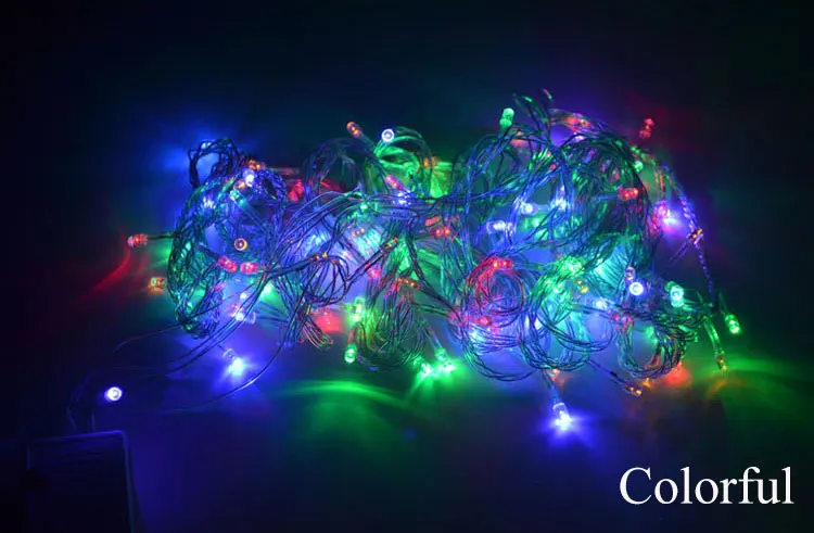 Colorful Coversage 20 м 200 светодиодная гирлянда сказочных огней AC 220 В декоративная Праздничная уличная лампа с бусинами уличная Рождественская занавески с рисунком деревьев - Испускаемый цвет: Colorful