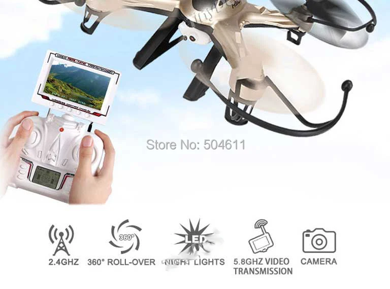 Новая версия JJRC H9D 2 4G 4ch 6 осей 360 Flips RC Квадрокоптер Дрон w FPV камера ЖК монитор RTF