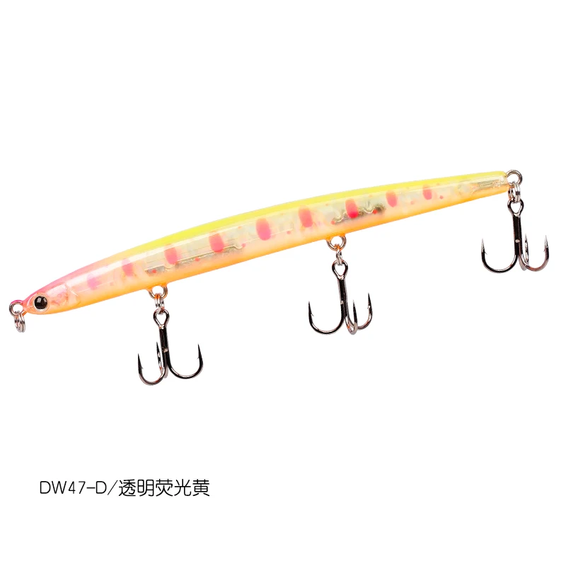 Le Fish TSURINOYA DW47 110 мм 12 г Тонущая приманка для рыбалки карандаш тройные Крючки тонкие жесткие искусственные приманки рыболовные приманки воблер - Цвет: Color D
