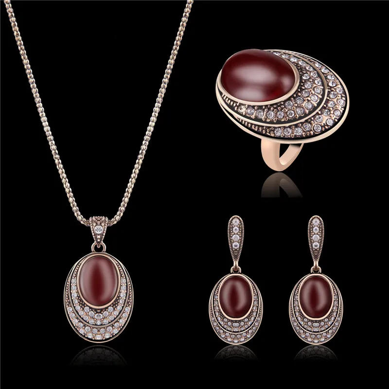 Винтажные наборы свадебных ювелирных изделий для женщин полный горный хрусталь