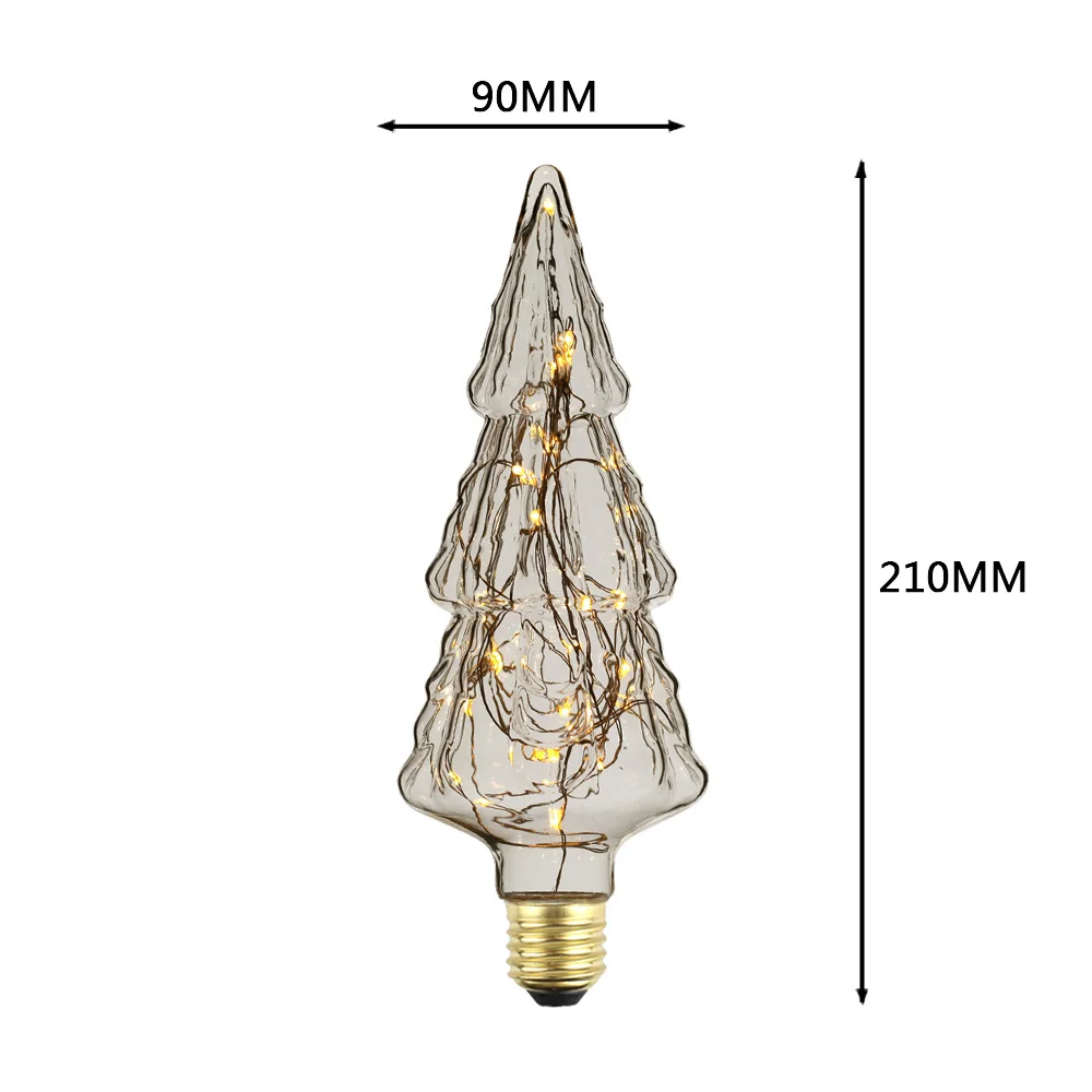 Светодиодные лампы Эдисона с RGB светодиодной вспышкой Медный провод Светильник