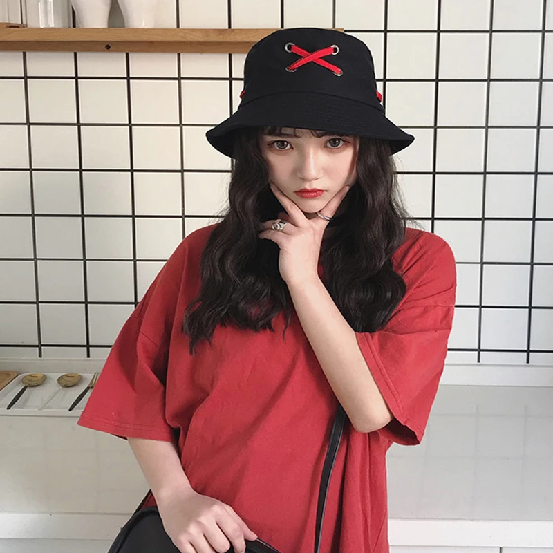 IUSGG 2021 Summer Hat Women Adult Panama Bucket Hat Solid Casual Design Dome Sun Visor Fishing Fisherman Hat Chapeu Hip Hop
