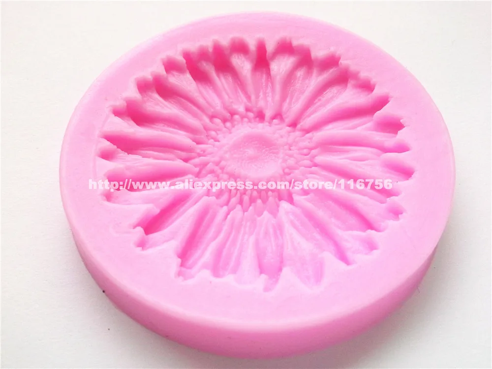 New! Free Shipping Sunflower Shaped Silicone Mold Cake Decoration Fondant 3D Food Grade Mould 090 | Дом и сад