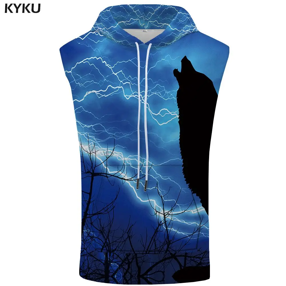 Tank Top 09 KYKU бренд Тигр без рукавов толстовка пламя майка Аниме жилет Толстовка в стиле панк рубашки Бодибилдинг мужская одежда Мышцы 3d принт - Цвет: Tank Top 09