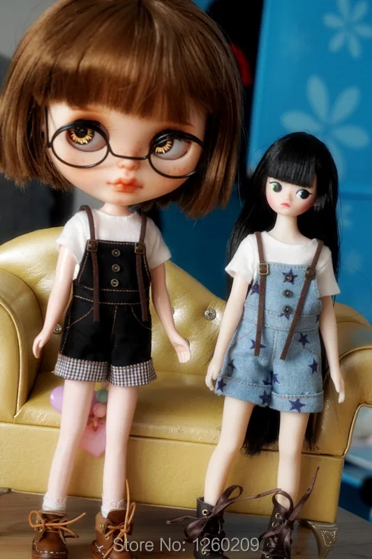 1 шт. Blyth нагрудник 1/6 кукла Короткие штаны Одежда для кукол (подходит Блит Licca