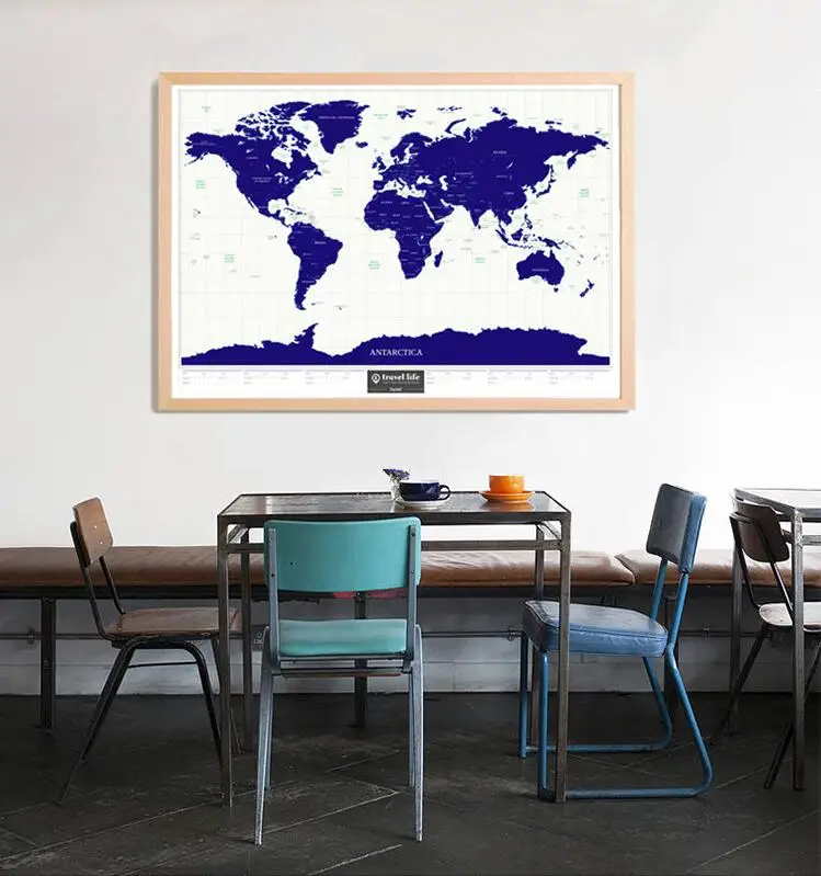 2017 Лидер продаж роскошные Светящиеся Настенные наклейки Mapa путешествия жизни