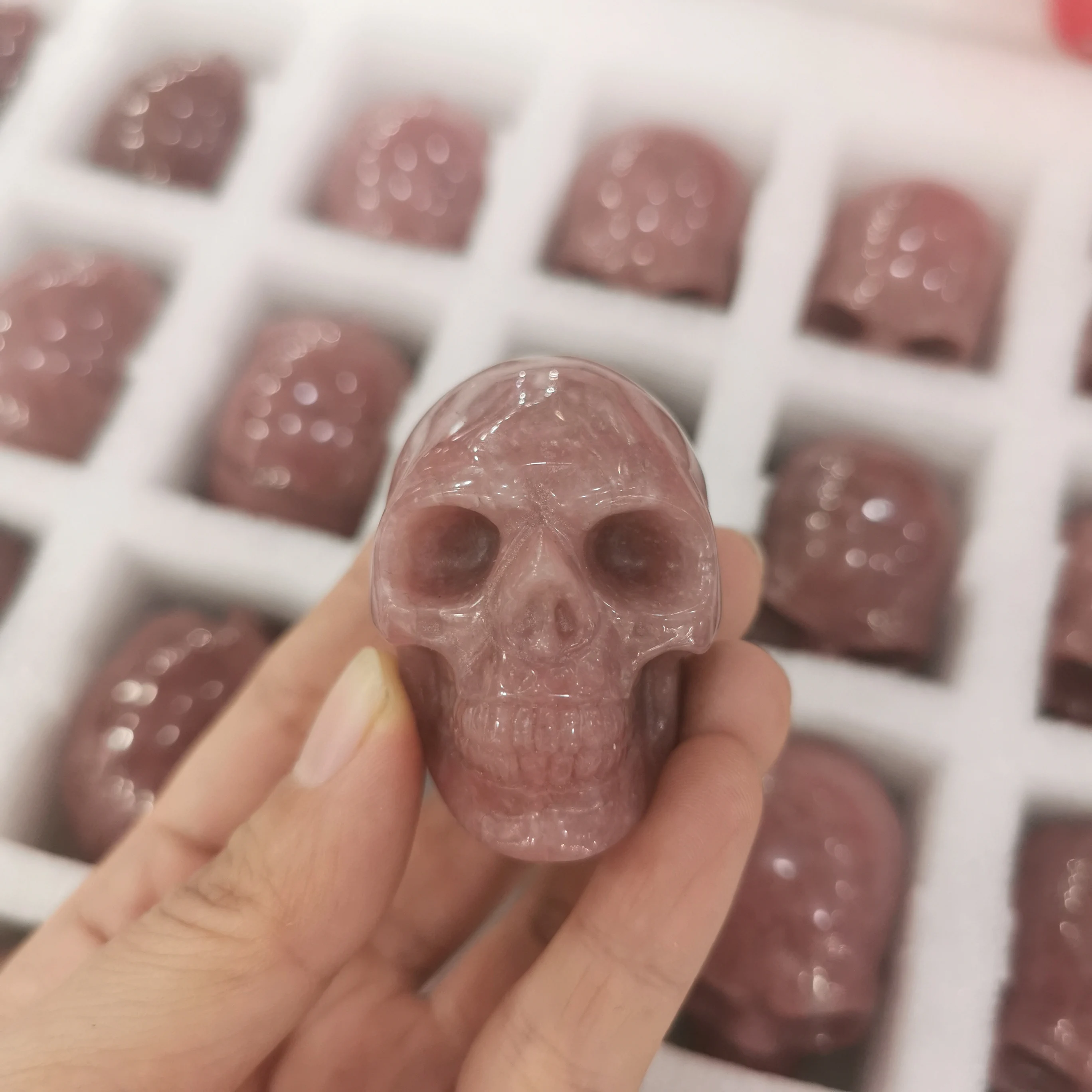 Подарок на Хэллоуин натуральные кристаллы домашнее украшение лечебные Череп