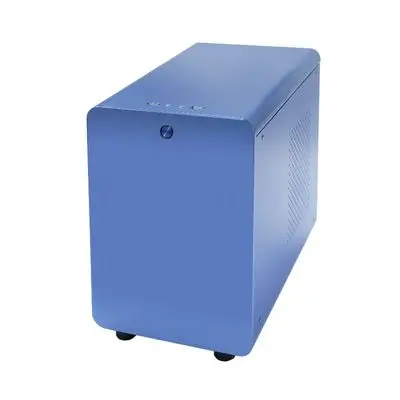 Blue Новинка, игровой компьютерный корпус micro ATX, настольный корпус для ПК, корпус tower box, алюминиевый корпус, прозрачная панель, боковой корпус для геймера - Цвет: Blue