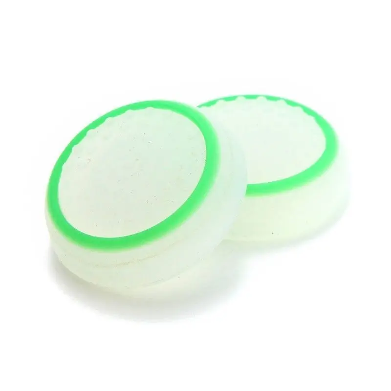 white green 2 шт./лот игровой аксессуар защитную крышку силиконовый рукоятка пальца шапки для PS4 тонкий поляризационный фильтр Pro/Xbox 360/PS3/Xbox one игровые контроллеры - Цвет: white green