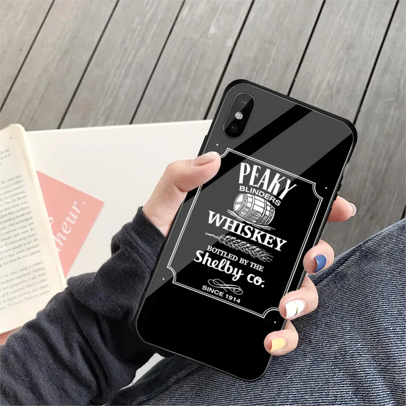 GYKZ Peaky Blinders ТВ серия чехол для телефона для iPhone 6 6s XS MAX XR X 7 8 Plus роскошный закаленное стекло задняя крышка Жесткий гладкий Чехол