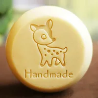 size 3x3cm Олень натуральное мыло ручной работы акриловое уплотнение Мини DIY натуральный органический стеклянная печать - Цвет: size 3x3cm