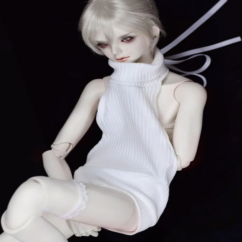 BJD одежда футболка с высоким воротником Белый Черный Цвет|Куклы| |