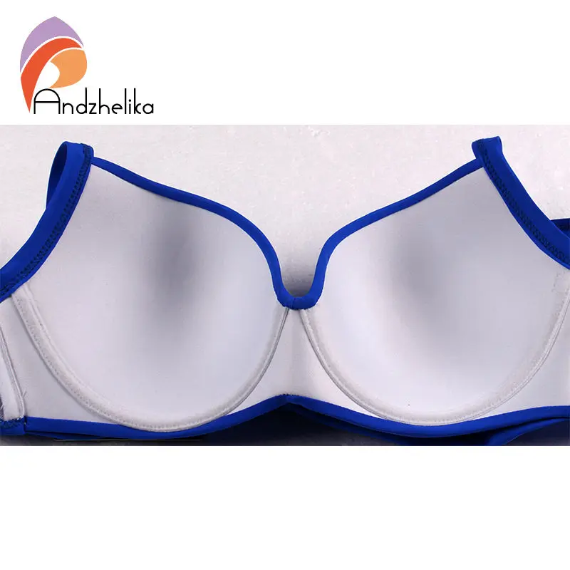 Andzhelika Bikini женский купальник бики Твердые раза высокая Талия бикини набор плюс Размеры купальники ванный комплект бикини