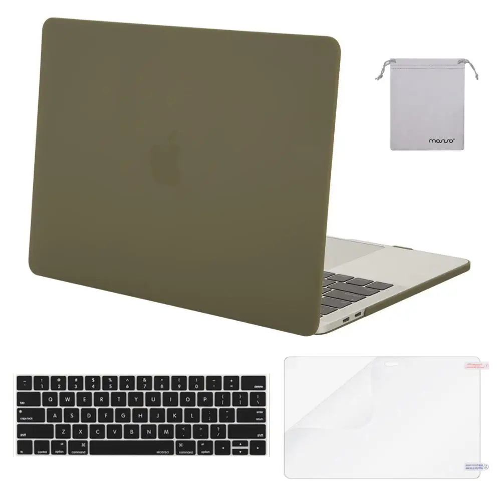 Matte Capulet Olive MOSISO матовый чехол для ноутбука Macbook Pro retina Air 11 12 13 15 чехол для New Air 13 A1932 New Pro 13 15 с сенсорной панелью - Цвет: Matte Capulet Olive