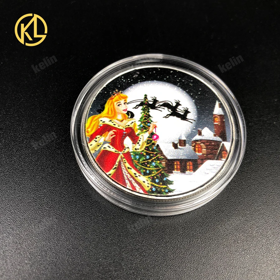 KL 4 см Лидер продаж рождественские подарки Посеребренная монета с красивой