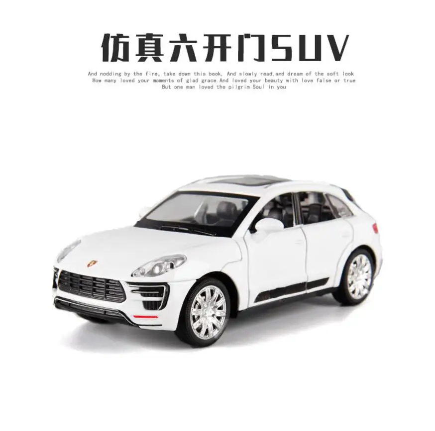 1:32 Toy Car Macan SUV Metal Alloy Diecasts &amp Vehicles Model Miniature Scale Toys For Children | Игрушки и хобби