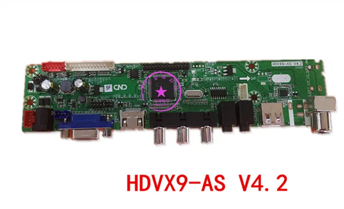 

Совершенно новый оригинальный HDVX9-AS TV универсальная плата драйвера ТВ набор + 7 кнопочный переключатель + ИК + 2 инвертора лампы + LVDS