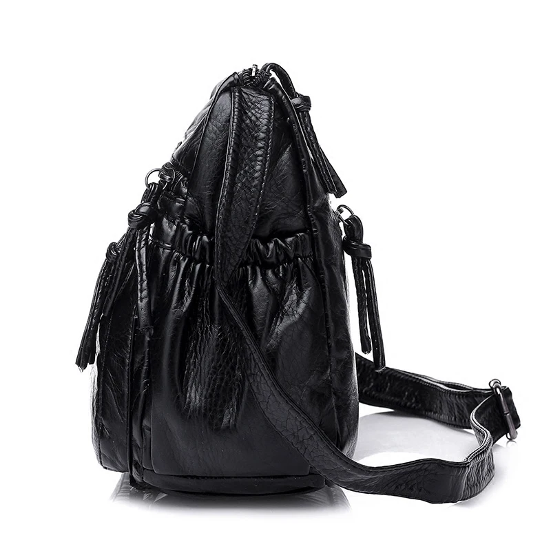 Винтажная модная сумка через плечо женская из искусственной кожи с клапаном