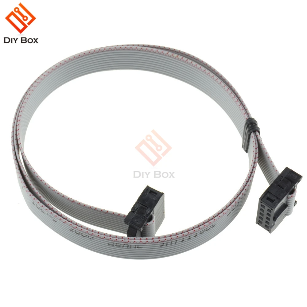 10pcs Cable Ribbon 70CM 10 Pin USB ASP ISP JTAG AVR wire 10P IDC Flat DATA 2.54mm Connector | Электроника
