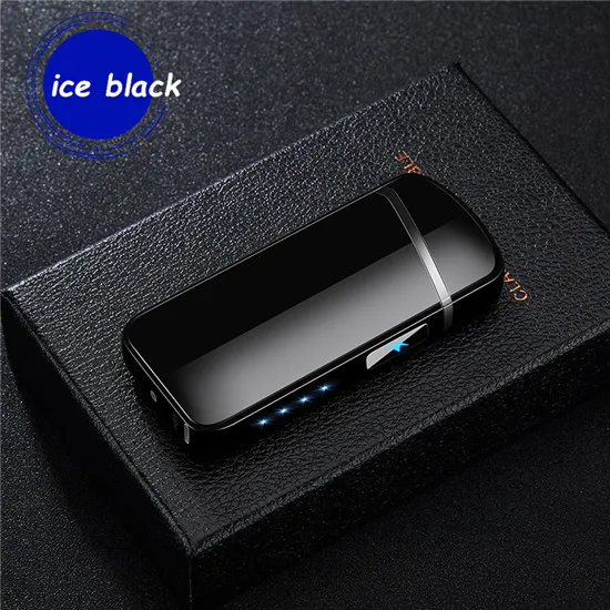 1 Двухдуговые Плазменные USB ветрозащитные, импульсные индукционные прикуриватели, металлические электронные смарт-дисплеи - Цвет: 1