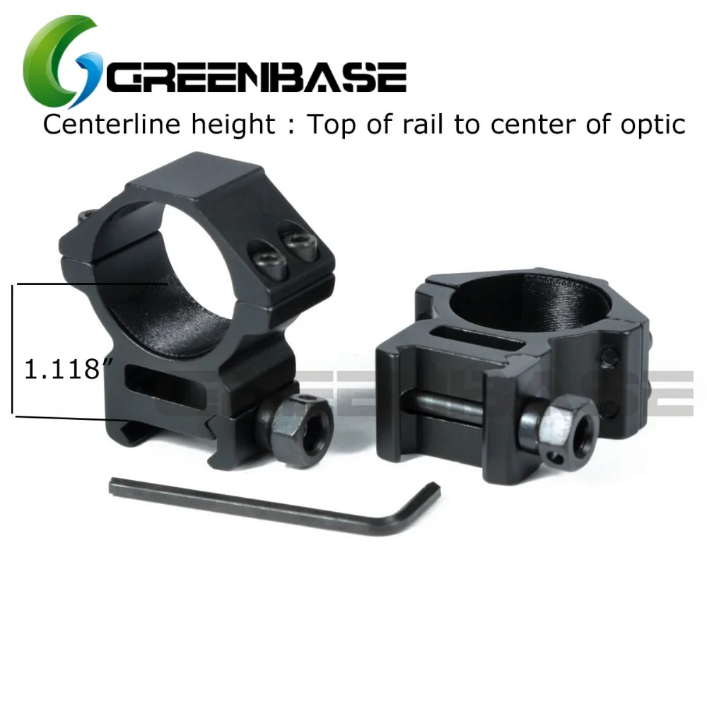 Greenbase Средние/высокопрофильные 30 мм кольца для колец Вивера 20 рельсы|scope ring mount|30mm