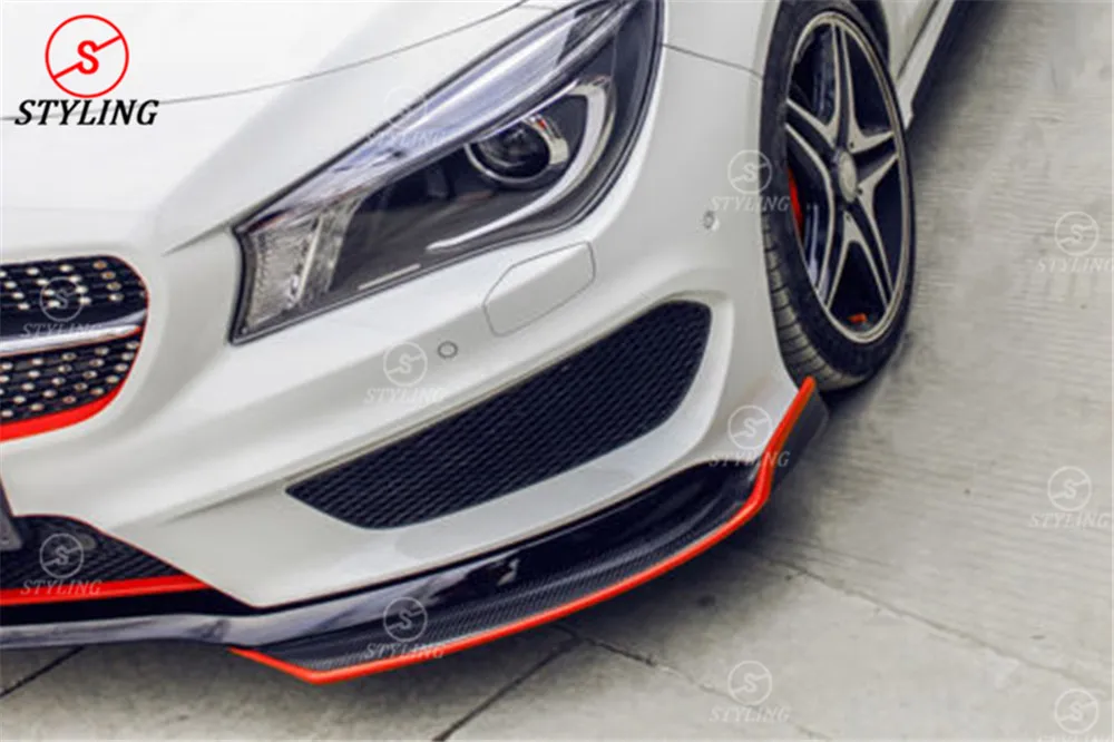 CLA AMG карбоновый передний бампер для губ разветвитель для Mercedes-benz CLA45 250 260 W117 задний бампер сплиттер Стайлинг отделка