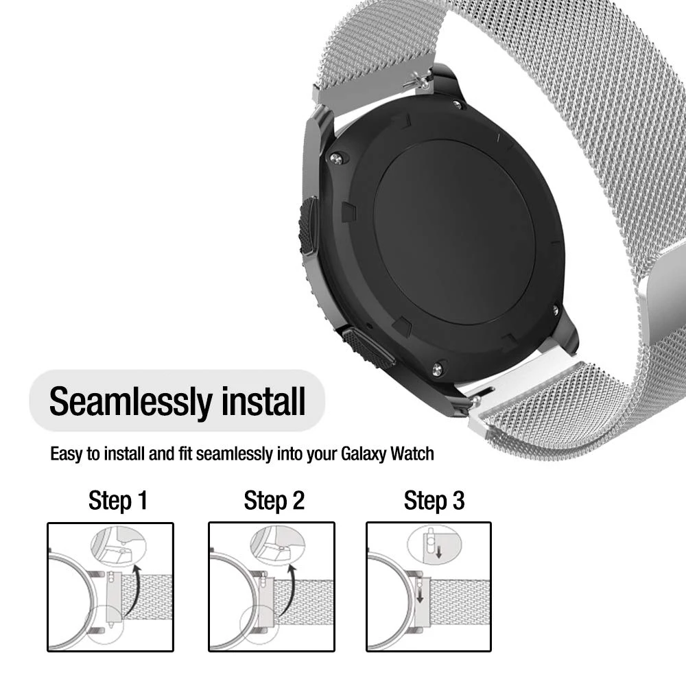 22 мм петля Миланский ремешок для samsung gear S3 Frontier Classic galaxy watch 46 мм для huawei Watch GT huawei 2 Classic Amazfit Pace