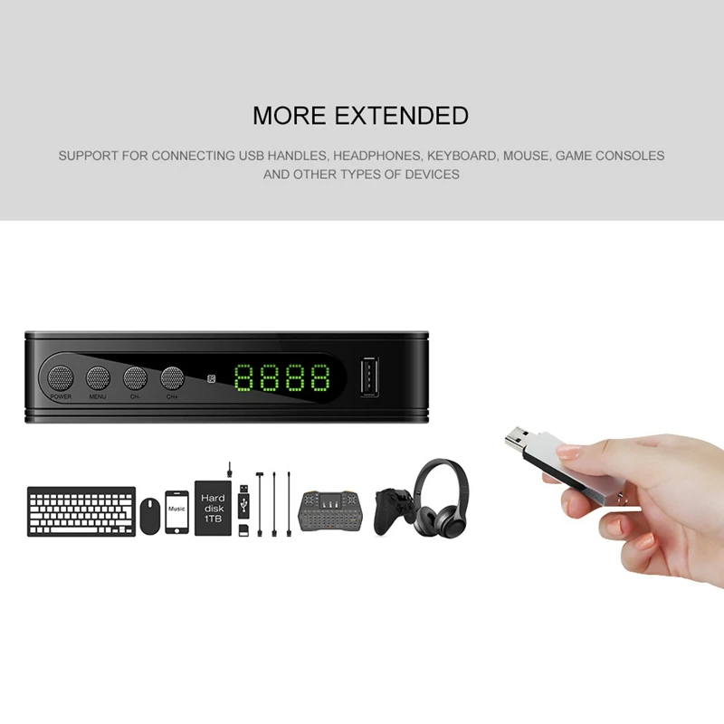U2C Dvb 115 T2 Hd Tv Stick цифровой наземный ТВ приемник с дистанционным управлением черный