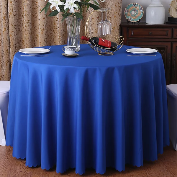 Royal Blue YRYIE 1 шт. сплошной цвет фиолетовый винный красный моющаяся Свадебная скатерть для круглые басни Вечерние Банкетный обеденный стол покрытие Декор - Цвет: Royal Blue