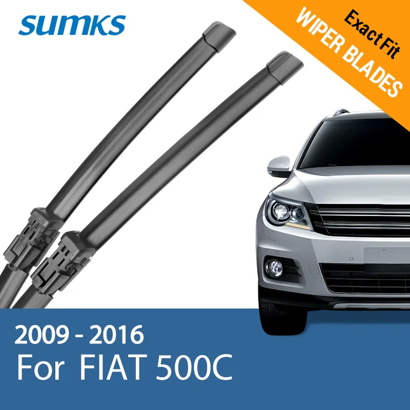

SUMKS Wiper Blades for FIAT 500C 24"&14" Fit Push Button Arms 2009 2010 2011 2012 2013 2014 2015 2016 2017