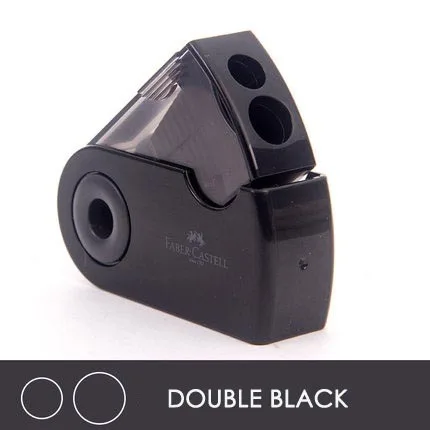 double black FABER-CASTELL pull двойная точилка для карандашей с одним отверстием, многофункциональные школьные принадлежности - Цвет: double black