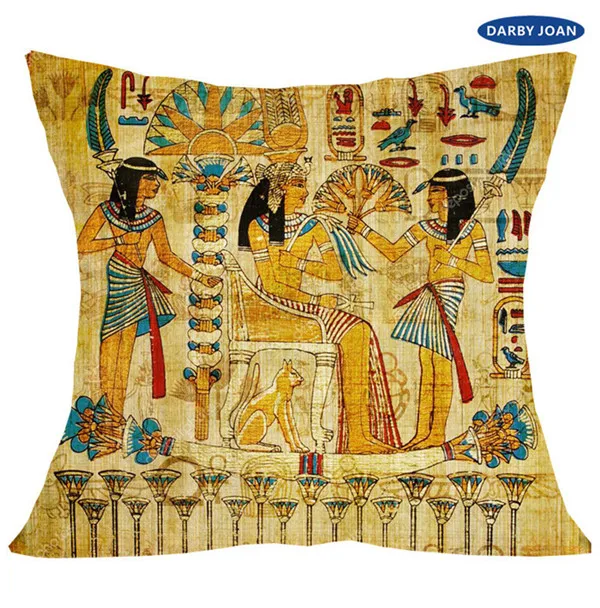 As Photo Shows-6 Наволочка квадратная декоративная подушка, Egyptische perkament pharoahs, Egyptische adellaar, Egyptische symbool - Цвет: As Photo Shows-6