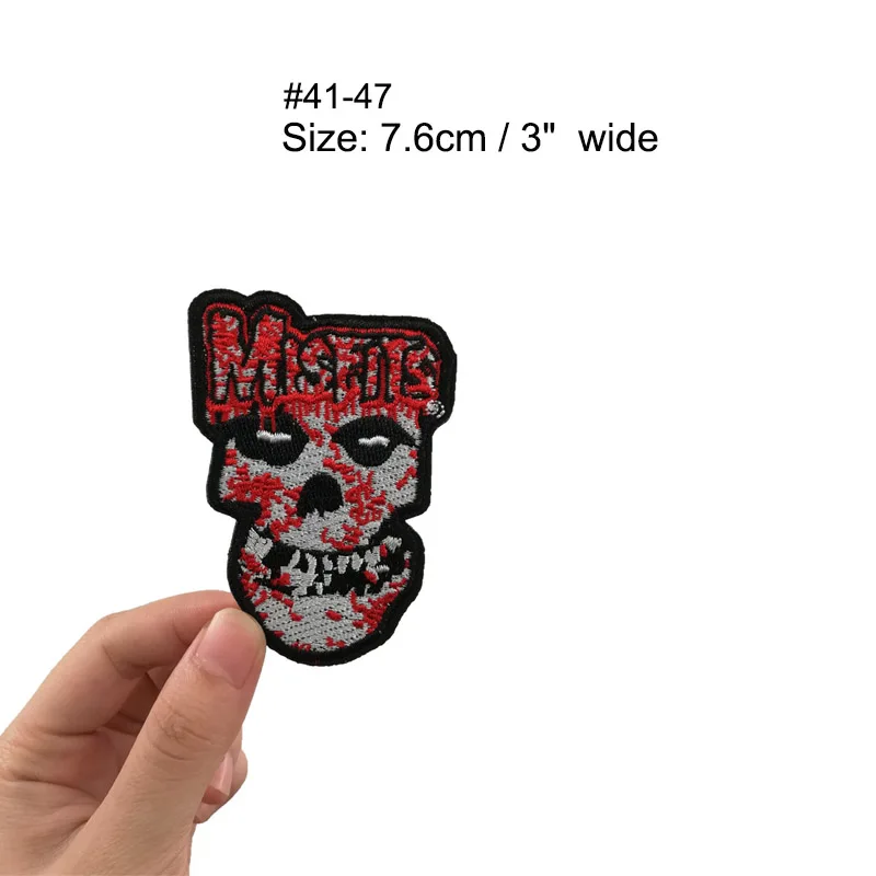GREEN DAY PANTERA BULLET FOR MY VALENTINE Misfits Кровавый Череп Роза тяжелый металл группа музыка вышитый Железный значок - Цвет: Черный никель