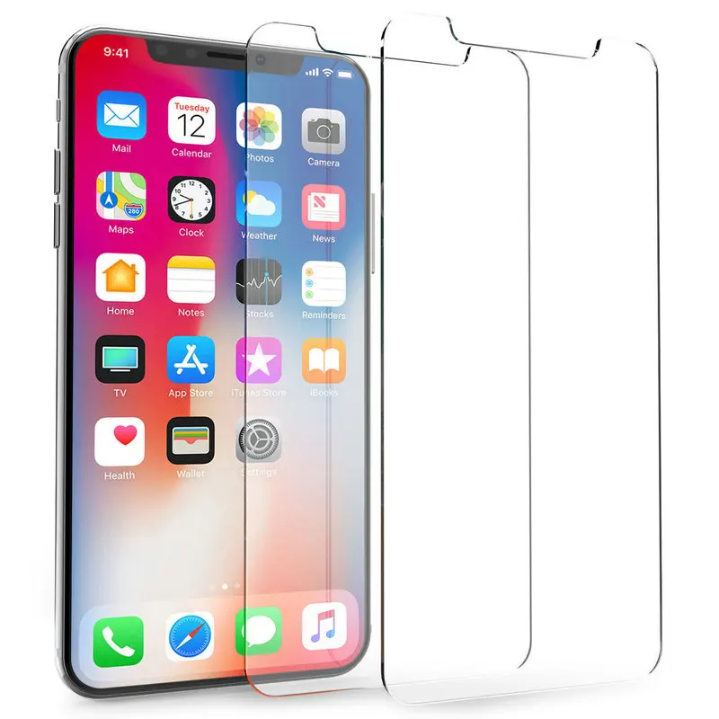 Ультратонкая защитная пленка из закаленного стекла 0,3 мм 2.5D 9H для iPhone XR XS Max X 8 7 6s 6 plus 5S samsung s8 note 9 100 шт