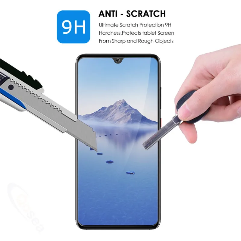 Protector de pantalla de vidrio templado para Huawei P30, pel&iacute;cula de vidrio para tel&eacute;fono Huawei P30, HATOLY, 2 uds.-1