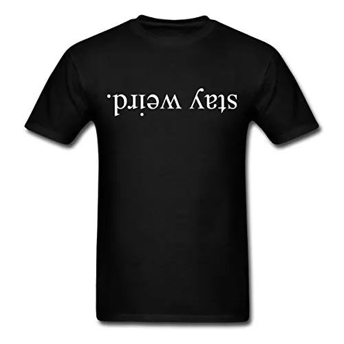 T Shirt Online Store Short Sleeve Printing Machine Crew Neck Fashion Stay Weird Shirts for Men |