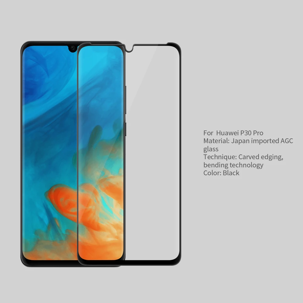 Защитное стекло Nillkin CP + Max закаленное 3D для Huawei P30 Pro|Защитные стёкла и плёнки