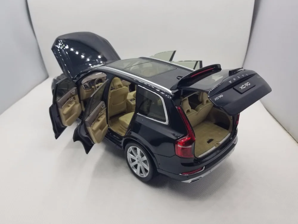 1:18 литья под давлением модель для Volvo XC90 черный Внедорожник сплав игрушечный автомобиль миниатюрная коллекция подарки XC 90