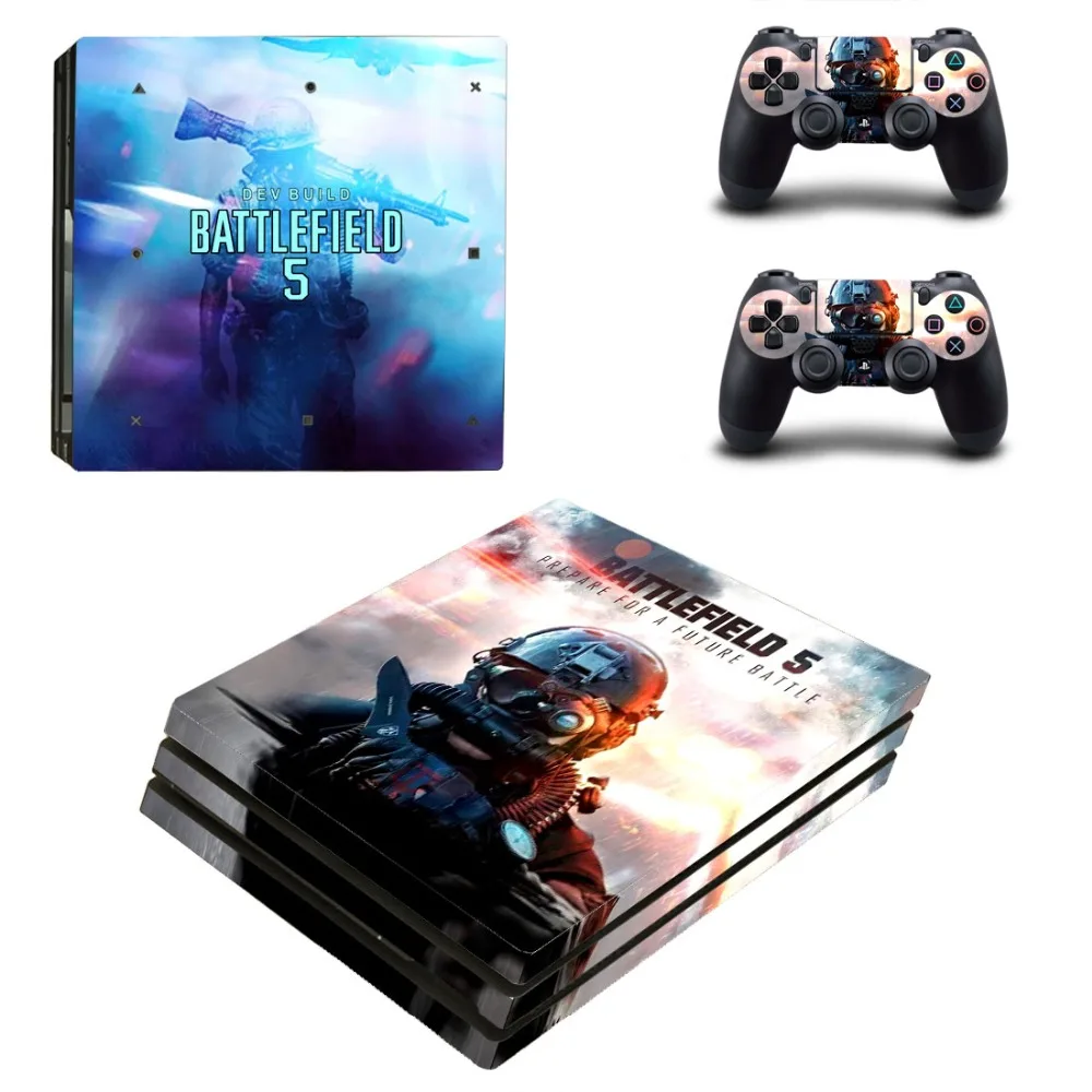 Виниловые наклейки для игровой приставки Battlefield V PS4 Pro консоли PlayStation 4 и 2