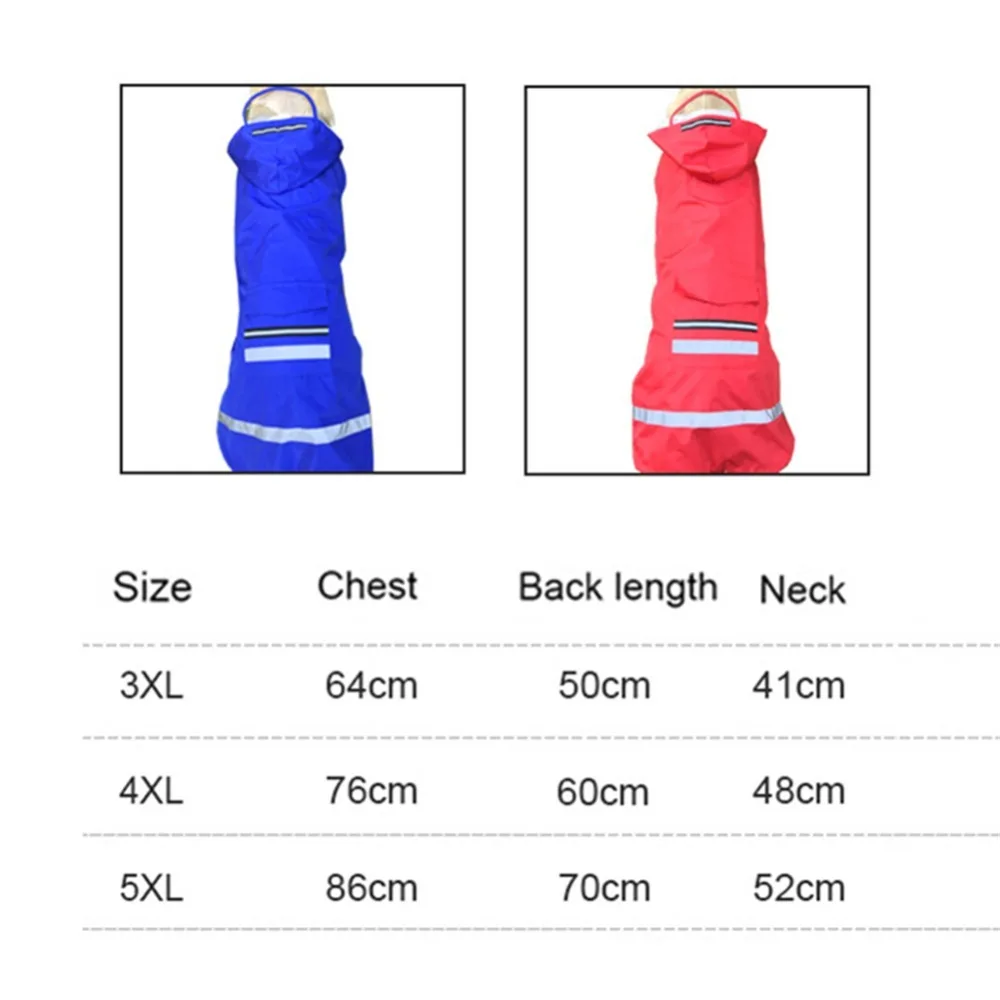 2 Цвет с капюшоном Pet собачьи Плащи Больших Собак Водонепроницаемый Одежда для
